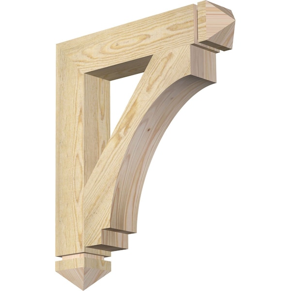 Ekena Millwork Imperial Arts & Crafts Rough Sawn Bracket, Douglas Fir, 4"W x 22"D x 26"H BKT04X22X26IMP03RDF - main
